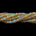 3.5-4mm Ethiopian Opal plain rondelle beads 16 inch 190 pieces AA - Beadsofcambay.com