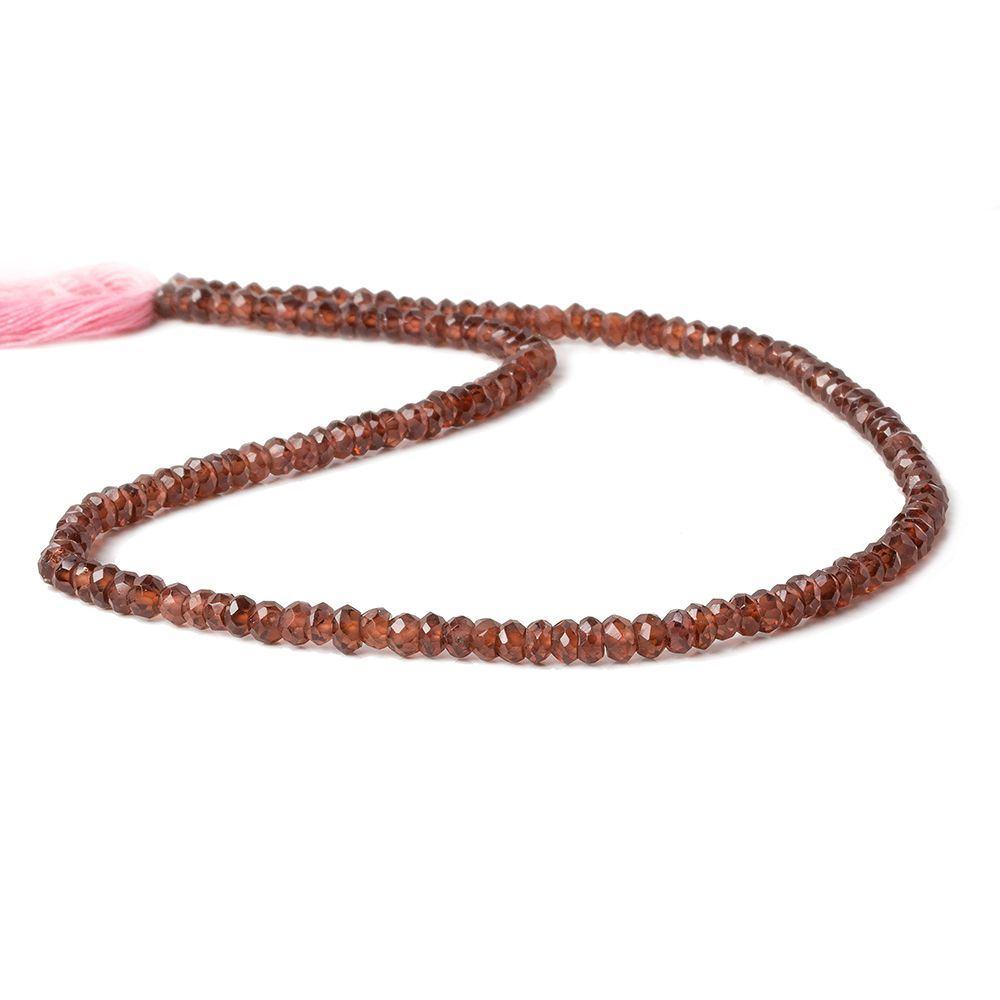 3.5-4mm Garnet Faceted Rondelle Beads 13 inch 150 pieces - Beadsofcambay.com