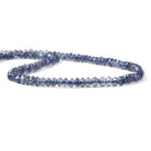 3.5-4mm Iolite Faceted Rondelle 14 inch 140 pieces - Beadsofcambay.com