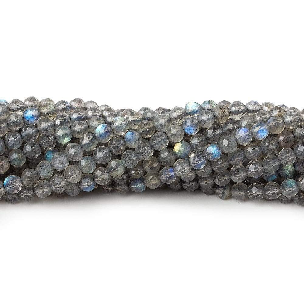 3.5-4mm Labradorite Beads Micro Faceted Round 13 inch 95 pieces AA - Beadsofcambay.com