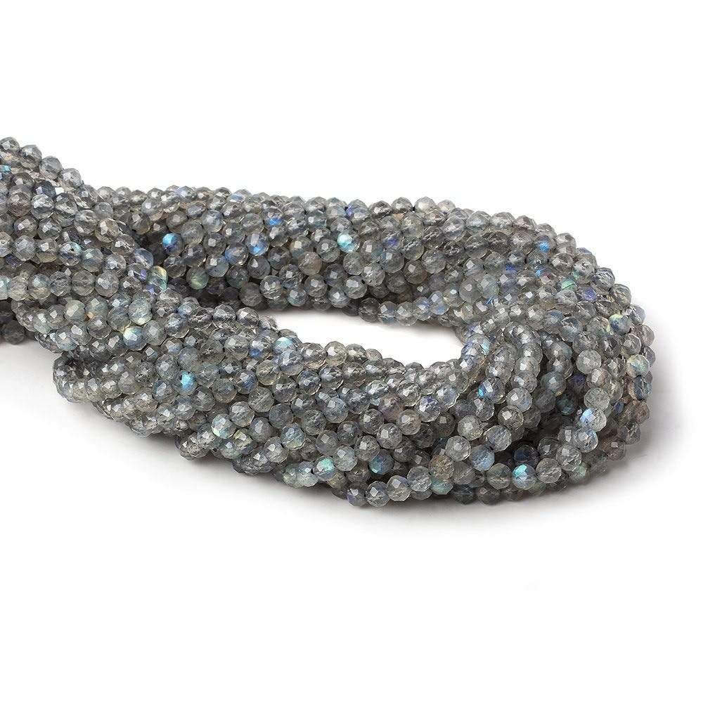 3.5-4mm Labradorite Beads Micro Faceted Round 13 inch 95 pieces AA - Beadsofcambay.com
