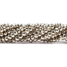 3.5-4mm Metallic Champagne plated Pyrite faceted rondelle Beads 103 pcs - Beadsofcambay.com
