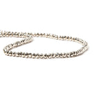 3.5-4mm Metallic Champagne plated Pyrite faceted rondelle Beads 103 pcs - Beadsofcambay.com
