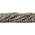 3.5-4mm Metallic Dark Champagne plated Pyrite faceted rondelle Beads 106 pcs - Beadsofcambay.com