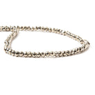 3.5-4mm Metallic Dark Champagne plated Pyrite faceted rondelle Beads 106 pcs - Beadsofcambay.com