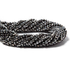 3.5-4mm Metallic Smoky Grey plated Pyrite faceted rondelle Beads 102 pcs - Beadsofcambay.com