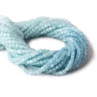 3.5-4mm Milky Aquamarine micro faceted cubes 12.5 inch 80 pieces A - Beadsofcambay.com