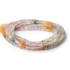 3.5-4mm Multi Color Sapphire Plain Rondelle Beads 18 inch 245 pieces AAA - Beadsofcambay.com