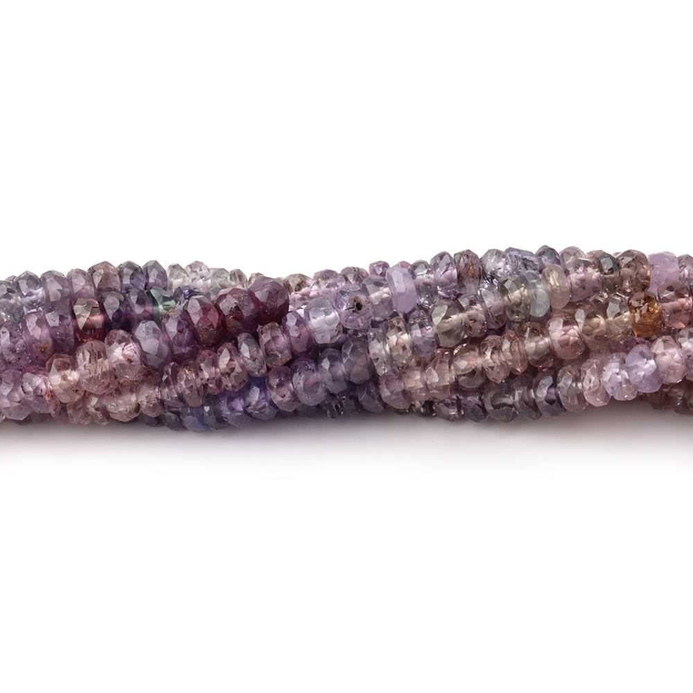 3.5-4mm Multi Color Spinel Faceted Rondelle Beads 16 inch 190 pieces - Beadsofcambay.com