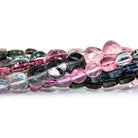 3.5-4mm Multi Color Tourmaline faceted coin Beads 14 inch 89 pieces - Beadsofcambay.com