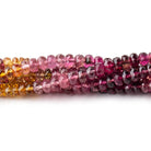 3.5-4mm Multi Color Tourmaline Faceted Rondelle Beads 18 inch 190 pieces AAA - Beadsofcambay.com