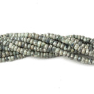 3.5-4mm Mystic Cat's Eye Green Quartz faceted rondelles 16 inch 135 pieces - Beadsofcambay.com
