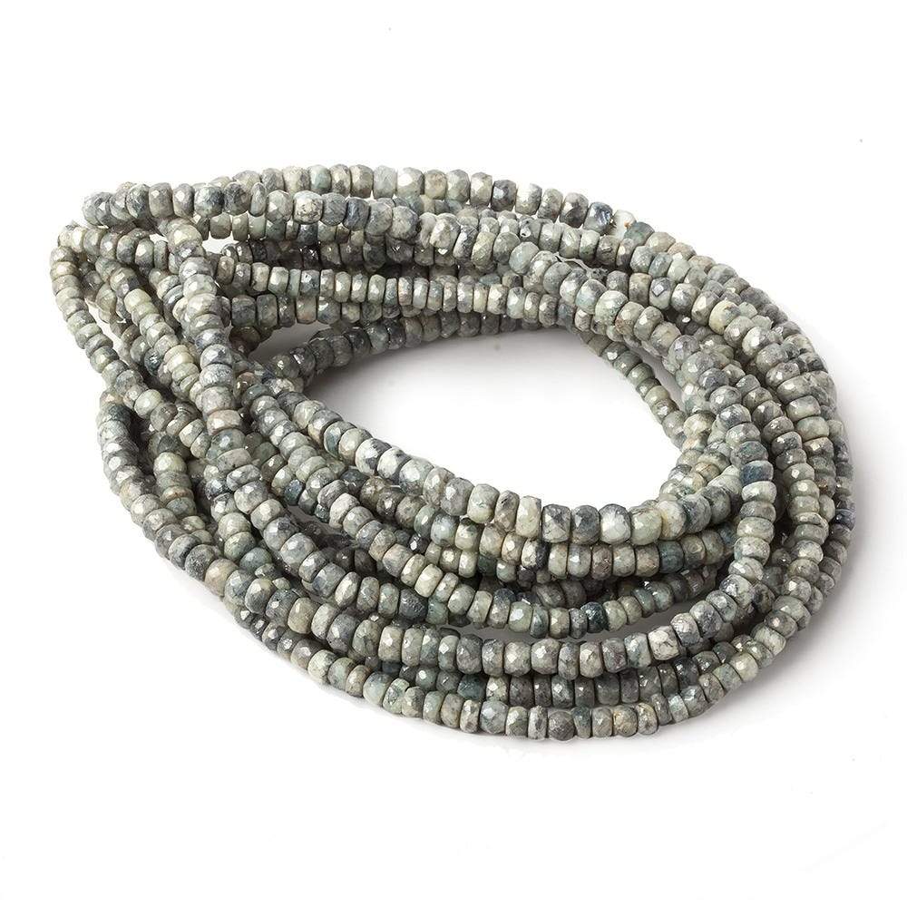 3.5-4mm Mystic Cat's Eye Green Quartz faceted rondelles 16 inch 135 pieces - Beadsofcambay.com