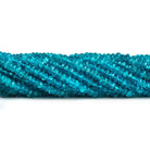 3.5-4mm Neon Apatite Faceted Rondelle 14 inch 171 pieces - Beadsofcambay.com