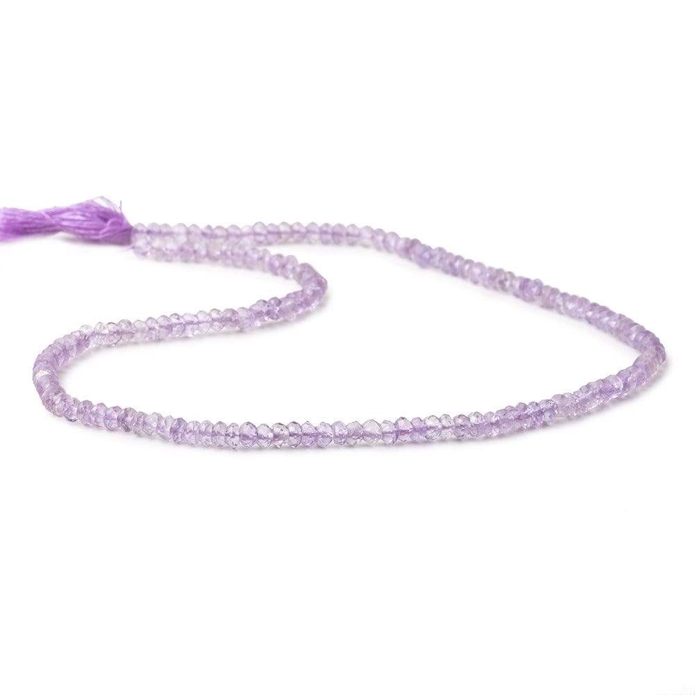 3.5-4mm Pink Amethyst Faceted Rondelle Beads 14 inch 134 pieces - Beadsofcambay.com