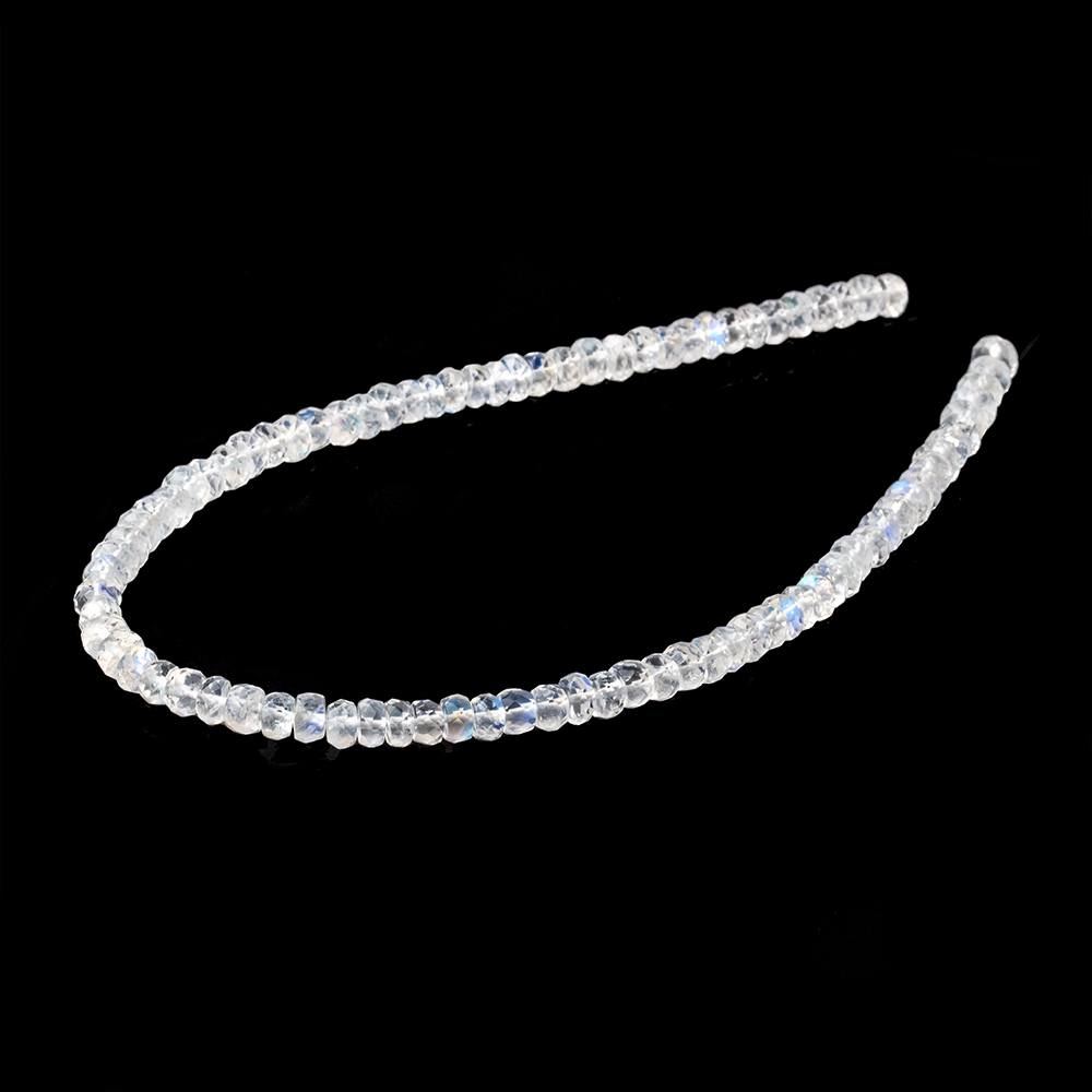 3.5-4mm Rainbow Moonstone Faceted Rondelle Beads 8.5 inch 86 pieces AAA - Beadsofcambay.com