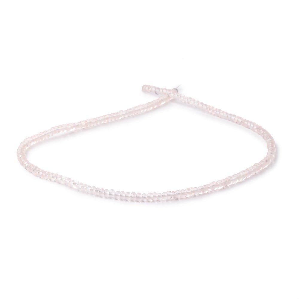 3.5-4mm Rose Quartz Plain Rondelle Beads 16 inch 163 pieces - Beadsofcambay.com