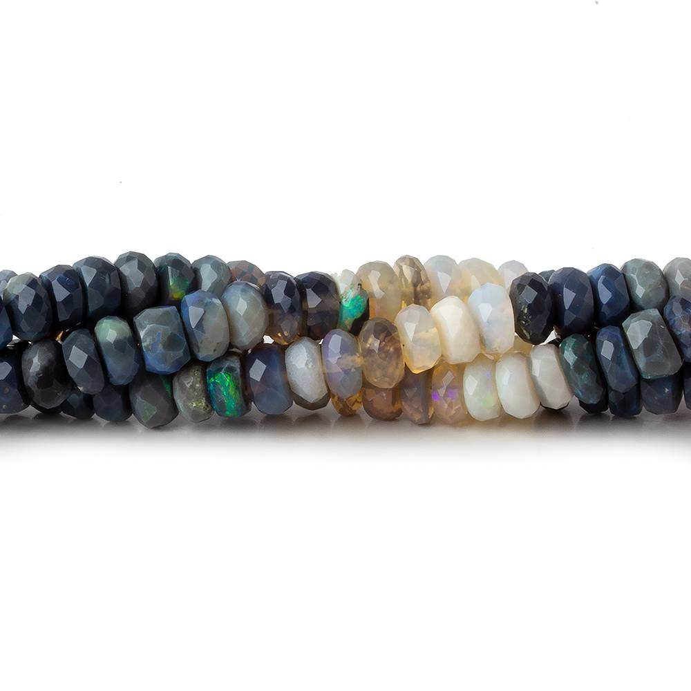 3.5-5.5mm Australian Opal Beads Faceted Rondelles 18 inch 190 beads AA - Beadsofcambay.com