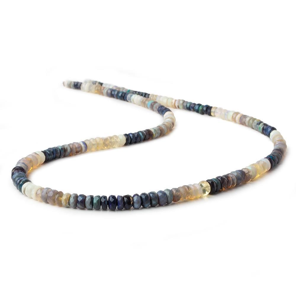 3.5-5.5mm Australian Opal Beads Faceted Rondelles 18 inch 190 beads AA - Beadsofcambay.com