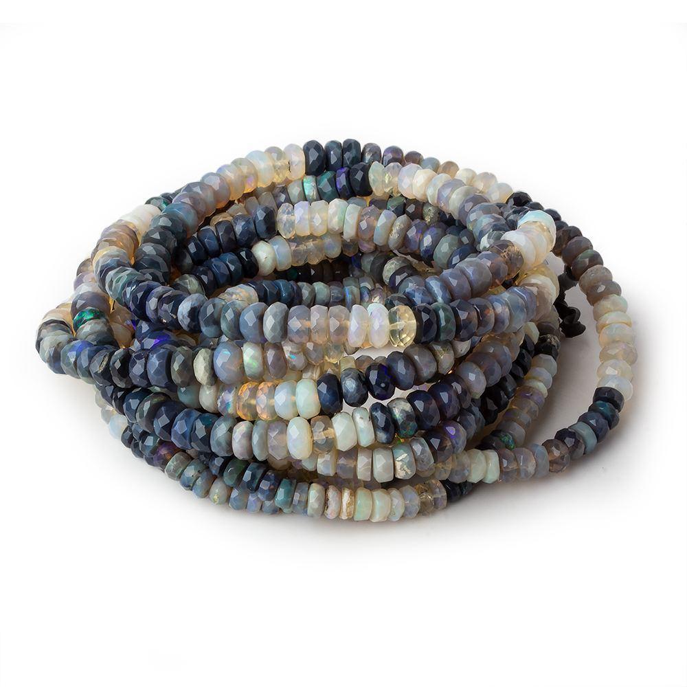 3.5-5.5mm Australian Opal Beads Faceted Rondelles 18 inch 190 beads AA - Beadsofcambay.com