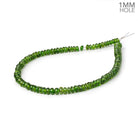 3.5-5.5mm Chrome Diopside Plain Rondelles 9 inch 100 Beads 1mm Drill Hole - Beadsofcambay.com