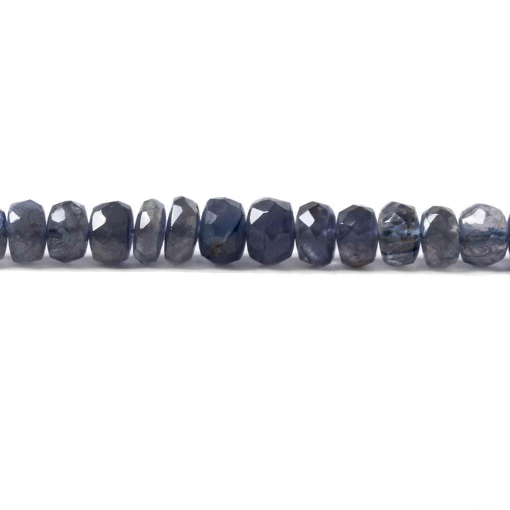 3.5-5.5mm Iolite faceted rondelle beads 13 inches 155 pieces - Beadsofcambay.com