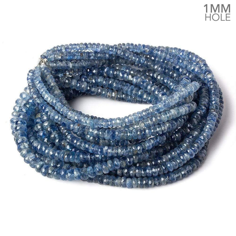 3.5-5.5mm Kyanite faceted rondelle beads 16 inches 180 pieces 1mm drill hole - Beadsofcambay.com