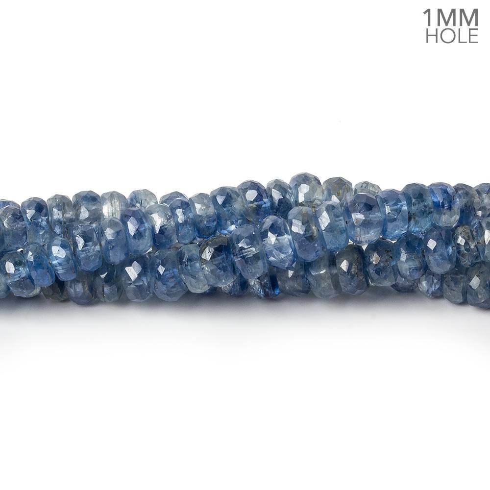 3.5-5.5mm Kyanite faceted rondelle beads 16 inches 180 pieces 1mm drill hole - Beadsofcambay.com