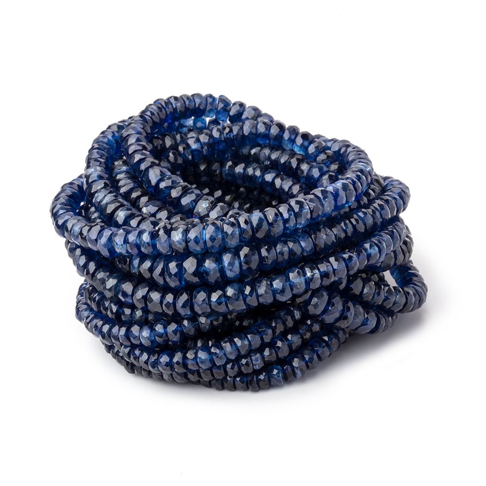 3.5-5.5mm Kyanite Faceted Rondelle Beads 17 inch 190 pieces AA - Beadsofcambay.com