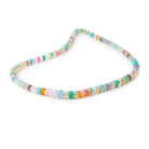 3.5-5.5mm Neon Multi Color Ethiopian Opal Faceted Rondelles 16 inch 172 Beads AA - Beadsofcambay.com