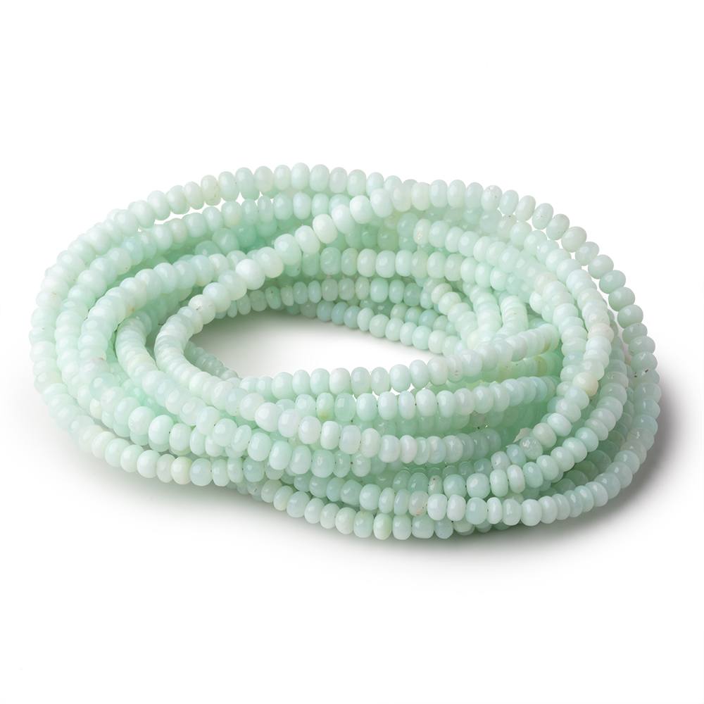 3.5-5.5mm Pale Chrysoprase Plain Rondelle Beads 18 inch 151 pieces - Beadsofcambay.com