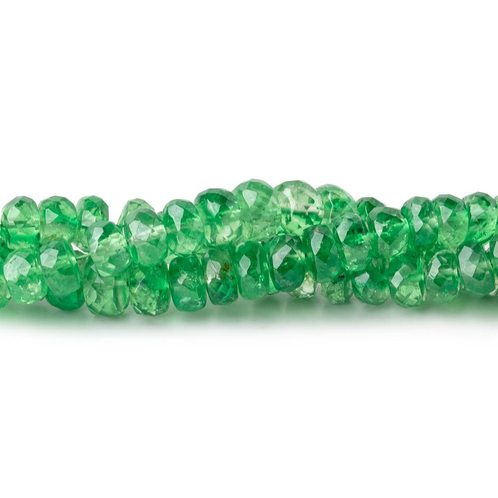 3.5-5.5mm Tsavorite Garnet Faceted Rondelle Beads 16 inch 164 pieces AA - Beadsofcambay.com