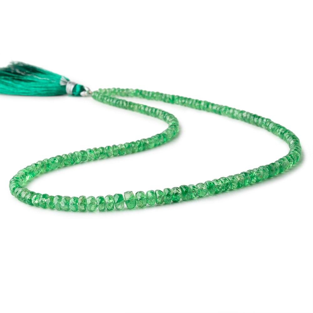 3.5-5.5mm Tsavorite Garnet Faceted Rondelle Beads 16 inch 164 pieces AA - Beadsofcambay.com