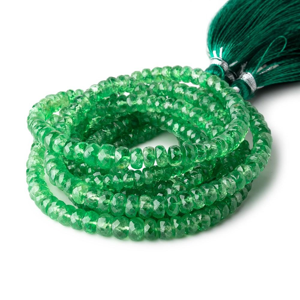 3.5-5.5mm Tsavorite Garnet Faceted Rondelle Beads 16 inch 164 pieces AA - Beadsofcambay.com