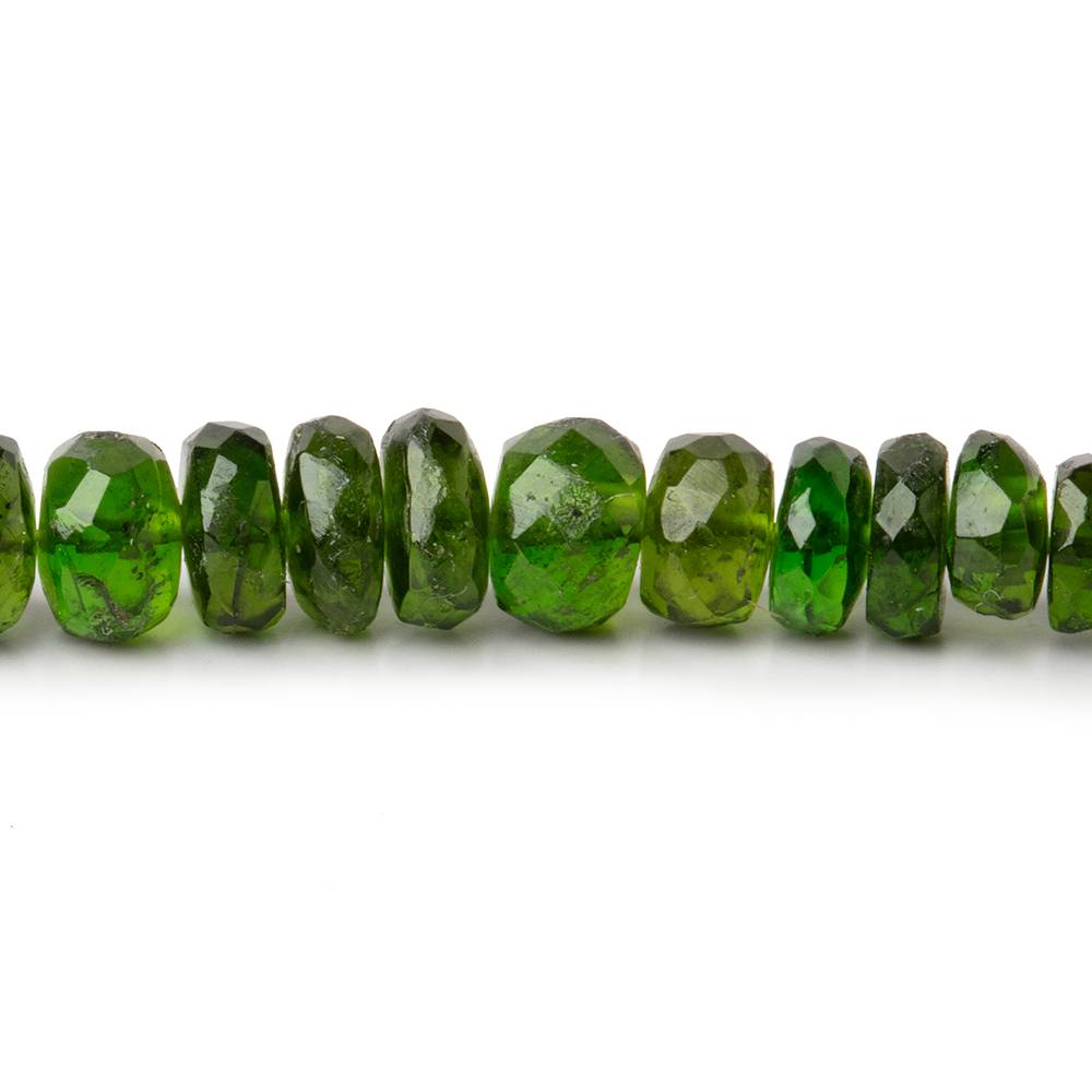 3.5-5mm Chrome Diopside faceted rondelle Beads 18 inch 210 pieces - Beadsofcambay.com