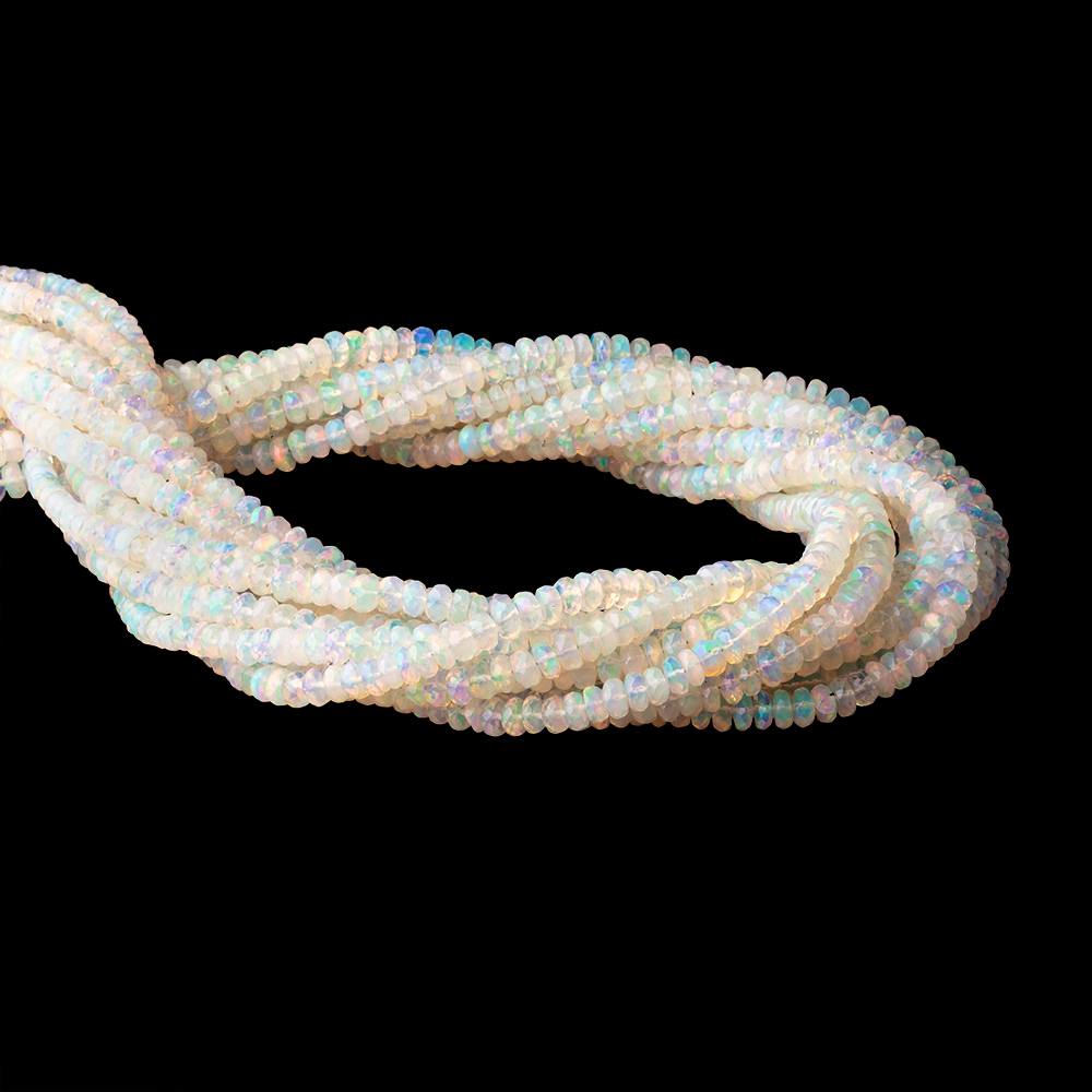 3.5-5mm Ethiopian Opal Faceted Rondelles 16.5 inch 166 Beads AAA - Beadsofcambay.com