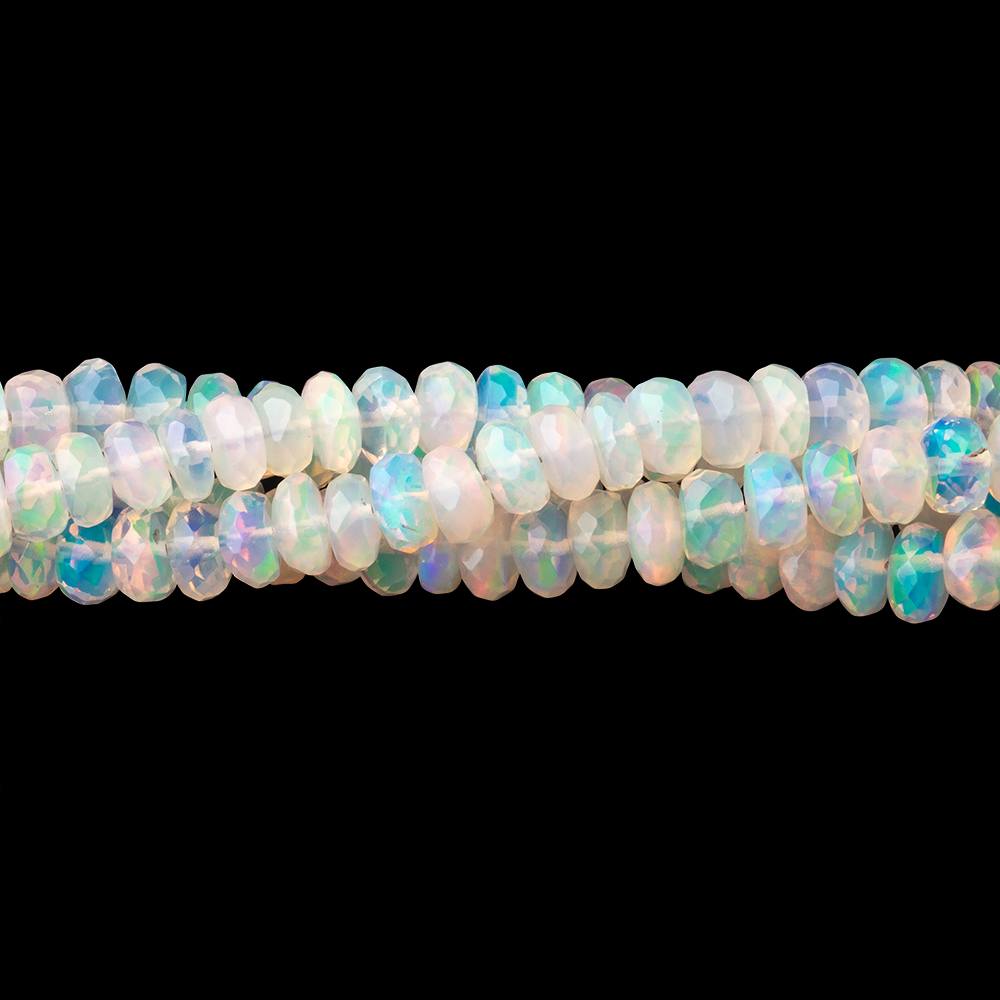 3.5-5mm Ethiopian Opal Faceted Rondelles 16.5 inch 166 Beads AAA - Beadsofcambay.com