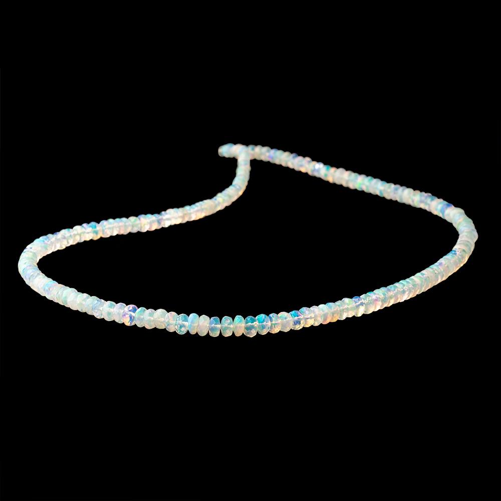 3.5-5mm Ethiopian Opal Faceted Rondelles 16.5 inch 166 Beads AAA - Beadsofcambay.com