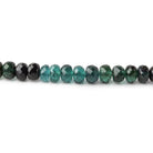 3.5-5mm Indicolite Blue & Chrome Green Tourmaline faceted rondelles 18 inch 158 pieces AA - Beadsofcambay.com