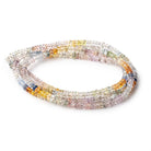3.5-5mm Multi Color Sapphire Plain Rondelle Beads 18 inch 200 pieces AAA - Beadsofcambay.com