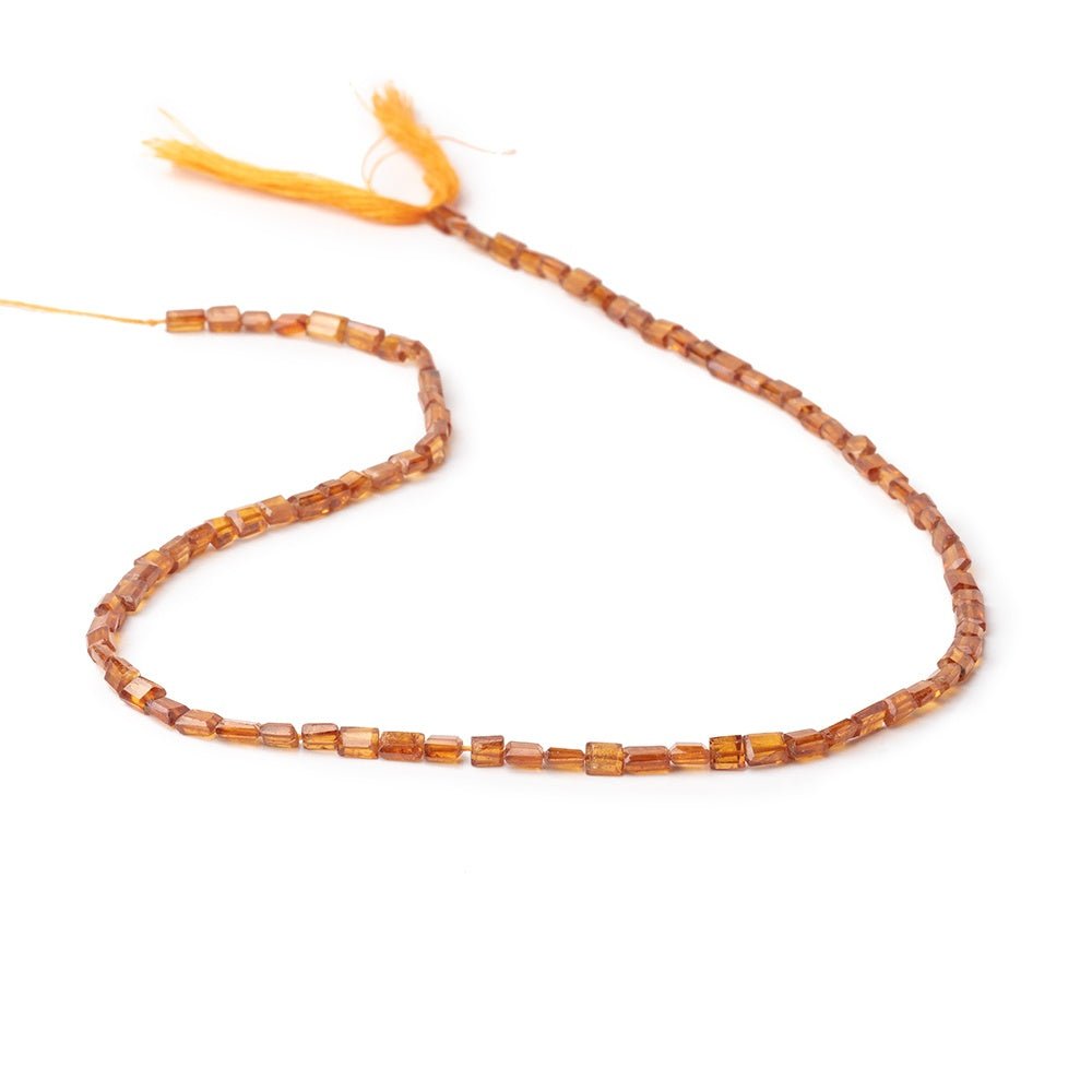 3.5-5mm Spessartite Garnet Faceted Rectangle Beads 14 inch 74 pieces - Beadsofcambay.com