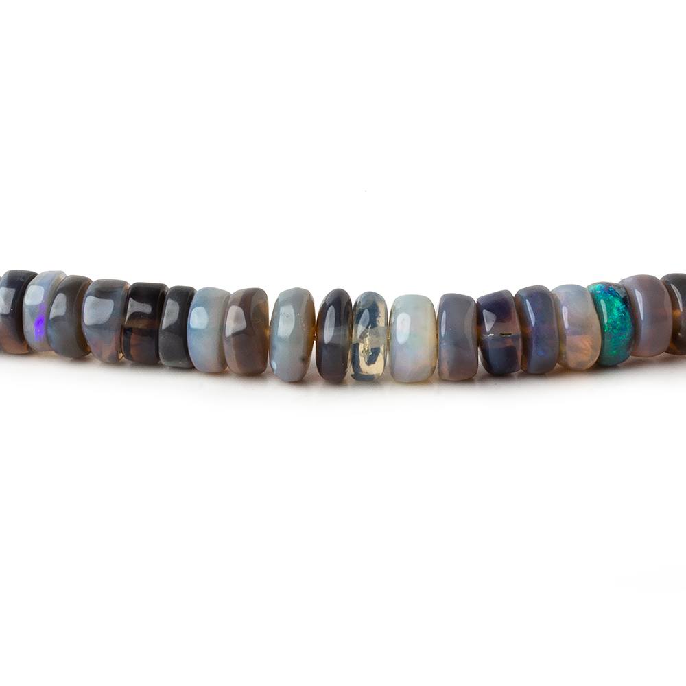 3.5-6.5mm Australian Opal plain rondelle beads 17 inch 204 pieces A grade - Beadsofcambay.com