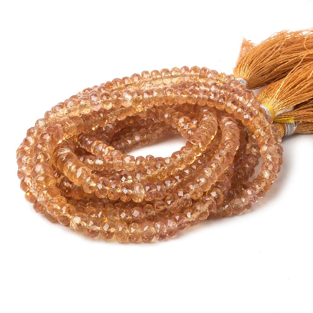 3.5-6.5mm Imperial Topaz Faceted Rondelle Beads 16.5 inch 162 pieces - Beadsofcambay.com
