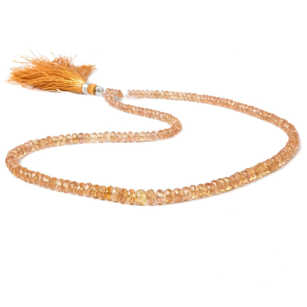 3.5-6.5mm Imperial Topaz Faceted Rondelle Beads 16.5 inch 162 pieces - Beadsofcambay.com