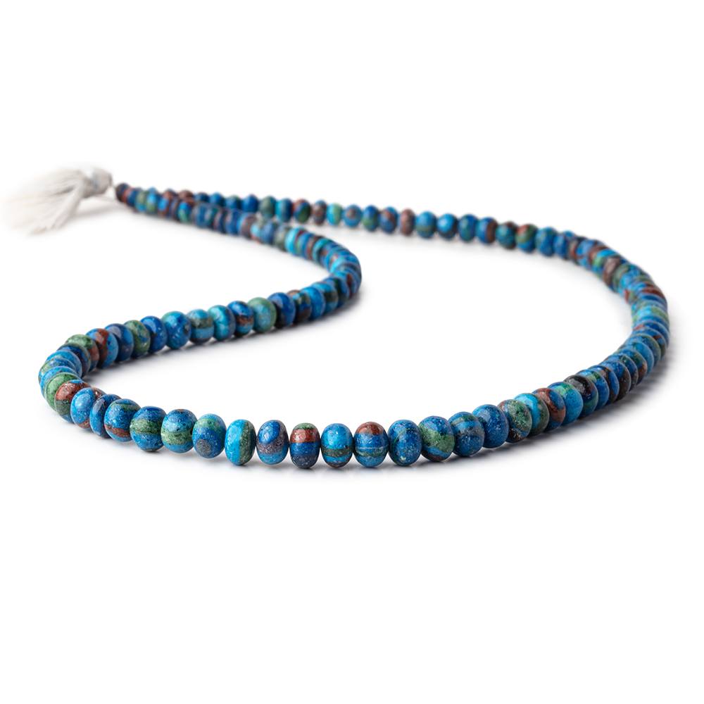 3.5-6.5mm Rainbow Calsilica Plain Rondelle Beads 17 inch 116 pieces - Beadsofcambay.com