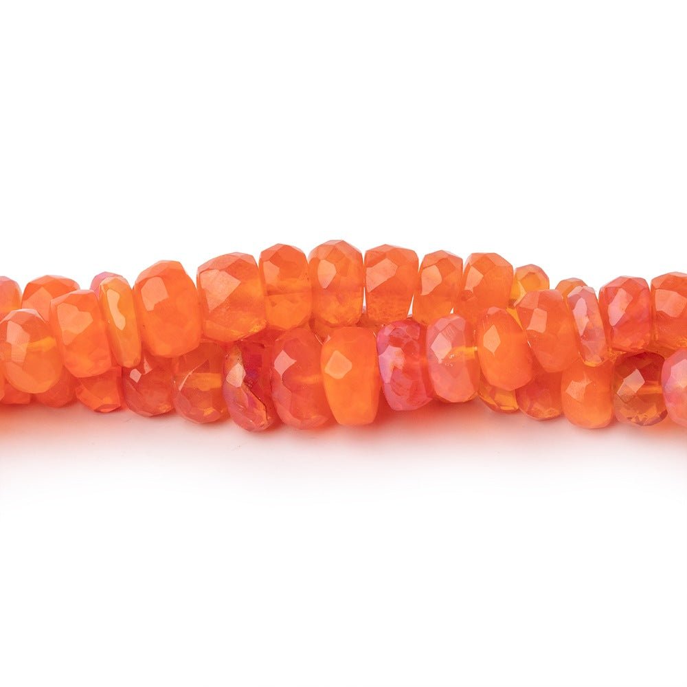 3.5-6.5mm Tangerine Ethiopian Opal Faceted Rondelle Beads 15.5 inch 145 pieces AA - Beadsofcambay.com