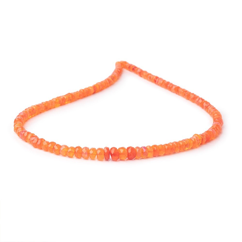 3.5-6.5mm Tangerine Ethiopian Opal Faceted Rondelle Beads 15.5 inch 145 pieces AA - Beadsofcambay.com