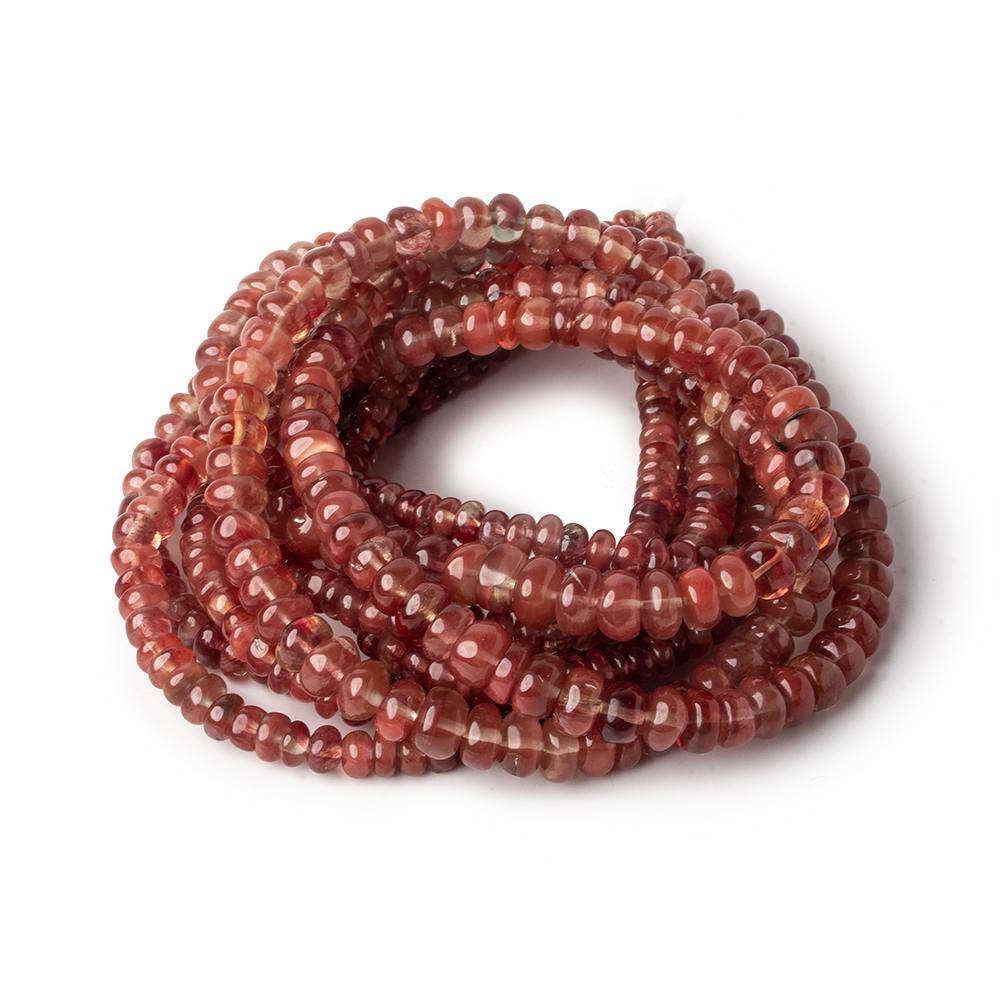 3.5-6mm Andesine plain rondelle beads 18 inch 166 pieces A - Beadsofcambay.com