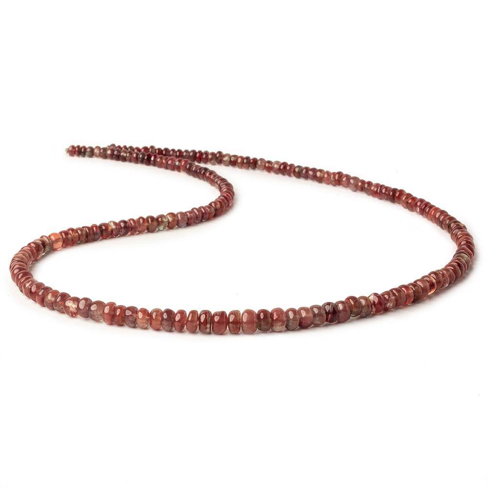 3.5-6mm Andesine plain rondelle beads 18 inch 166 pieces A - Beadsofcambay.com