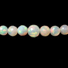 3.5-6mm Ethiopian Cream White Opal faceted round beads 16 inch 100 pcs - Beadsofcambay.com